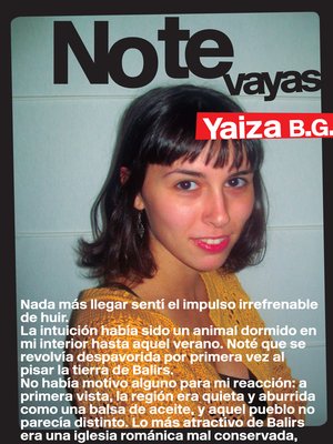 cover image of No te vayas